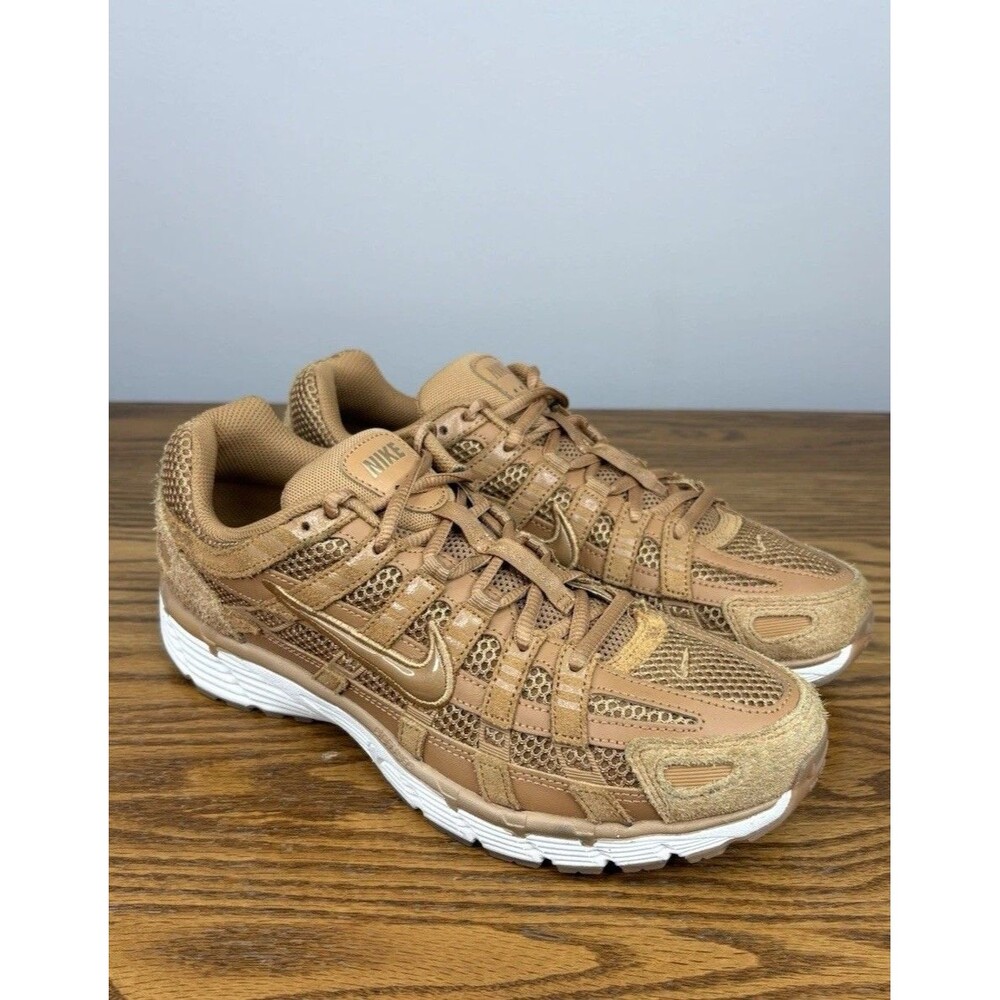 Nike P-6000 SE Flax Metallic Gold Men's Size 9 Running Shoes Sneaker HF0015-201